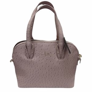 Bebe Women's Clarita Ostrich Faux Blush Dome Bag